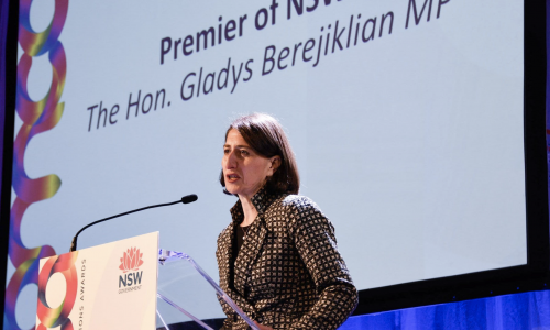 gladys berejiklian speaking at a conference