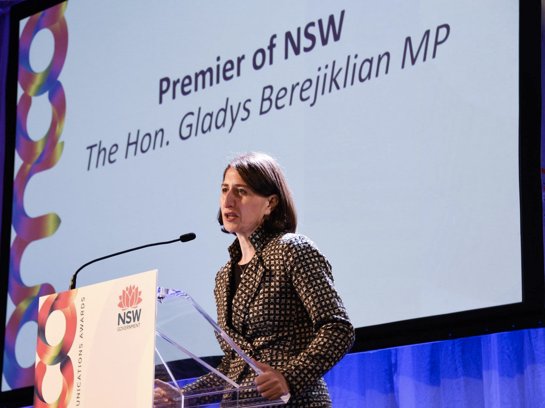 gladys berejiklian speaking at a conference