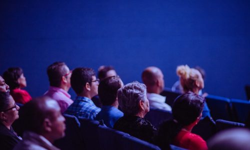 people attending a live event